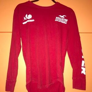 I’m selling a red and white Hollister long sleeve